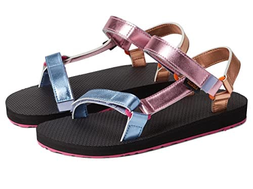 Image of Teva Girls Original Universal Shimmer Sandal, Pink Multi, 8 Little Kid