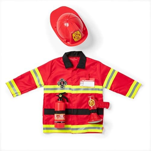 Image of Melissa & Doug Fire Chief Role Play Set | Pretend Play | Kids Costume | 3+ | Gift for Boy or Girl