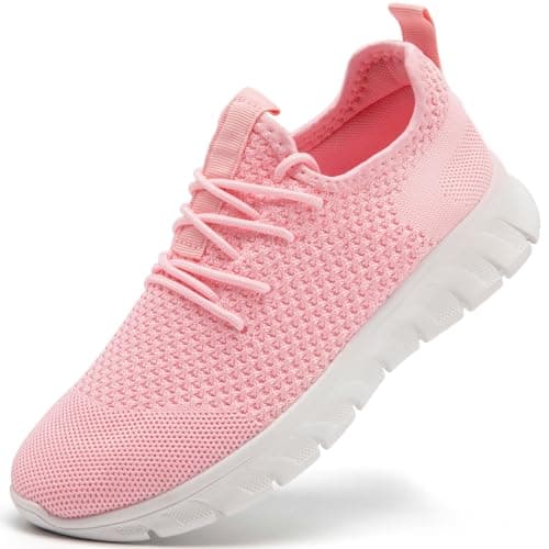 Image of Women Trainers Shoes Running Walking Tennis Ladies Breathable Lightweight Fitness Gym Sneakers Pink Size UK 8