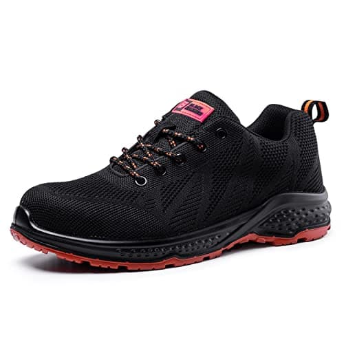 Image of Black Hammer Men's Safety Trainers - Lightweight & Breathable with Non-Slip Long lasting Soles Steel Toe Cap & Robust Midsole Anti-Static Work Shoes Designed for Style and Comfort S1P SRC 2292 (12 UK)