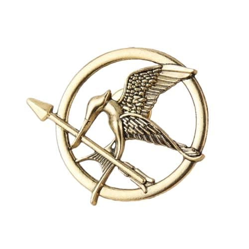 Image of The Katniss Everdeen Costume, Mockingjay Pin for Hunger Games Pin,Prop Replica, Strong, Copper, for Hunger Games Movie Enthusiasts, S, Copper
