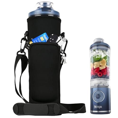 Image of NUENSS-ROR Portable Blender Carrying Case Bag for Ninja Blast Max Portable Blender BC251NV丨BC251IV丨BC251GY丨BC251MT丨BC251PK丨BC251LD丨BC251SL, Blender travel insulated sleeve with Crossbody Strap(Black)