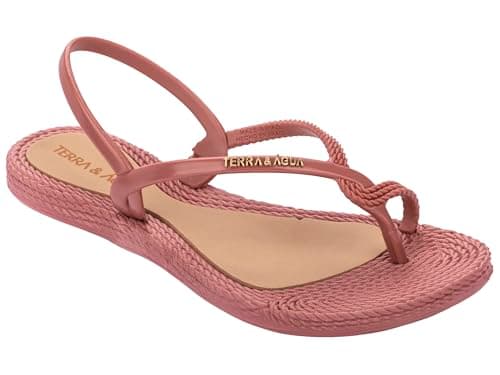 Image of TERRA & ÁGUA Vegan Brazilian Women's Sandal (CLOVE/CARAME, UK Footwear Size System, Adult, Women, Numeric, Narrow, 6.5)