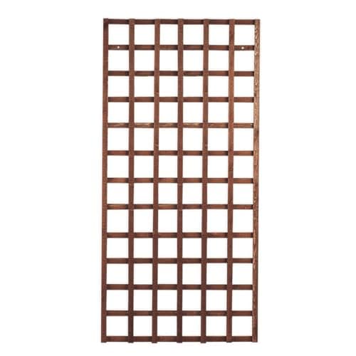 Image of 1.8m x 0.3m Heavy Duty Trellis Panel – Tan Wooden Garden Trellis for Climbing Plants, Fence Screening & Decorative Support