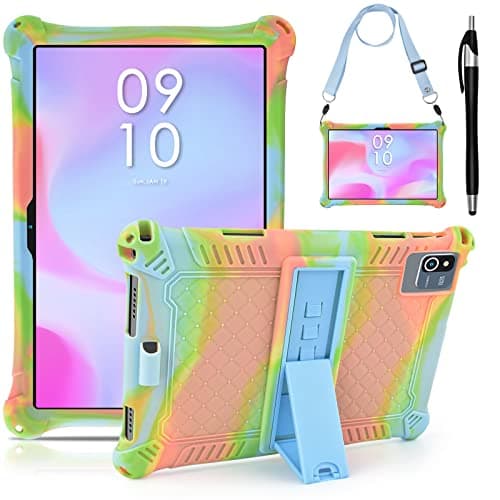 Image of KATUMO Universal Silicone Case for 10.1 inch tablet, Case for HotLight/Ckypad/BYYBUO/Byxsb/TECLAST P30 / DDRTIUEZ/DOOGEE U10 / DOOGEE U9 10 inch tablet, with Pen Shoulder Strap