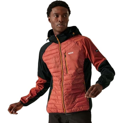 Image of Regatta Mens Pro Hybrid Lightweight Full Zip Hooded Jacket, Waterproof, Windproof & Stretchable - Perfect for Outdoors, Walking, Hiking & Climbing