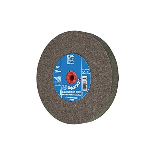 Image of PFERD 61757 Bench Grinding Wheel, Aluminum Oxide, 7" Diameter, 1" Thick, 1" Arbor Hole, 80 Grit, 3600 Maximum RPM