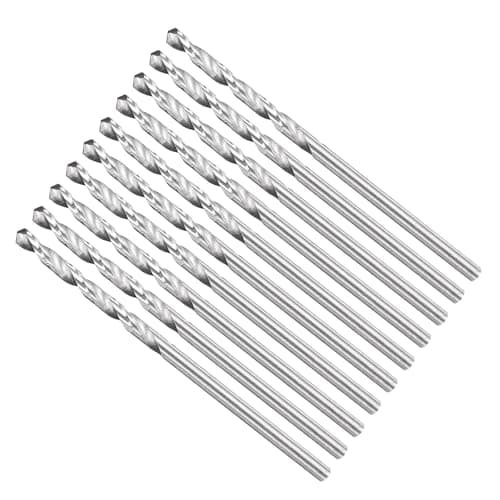 Image of METALLIXITY Drill Bit (2mm) 10Pcs, 4241 High-Speed Steel Straight Shank 118° Uncoated Bright Finish Drill Bit for Wood Plastic Iron Copper Aluminum Low Soft Metal