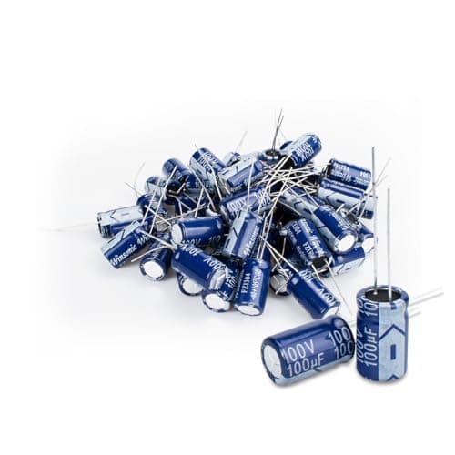 Image of Innfeeltech 50 Pcs Electrolytic Capacitor 100uF 100V Aluminum Radial Electrolytic Capacitors