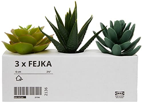 Image of IKEA 203.953.31 FEJKA Mini Artificial Succulent Desk Plants in Pots 6 Centimetres (3 Pack)