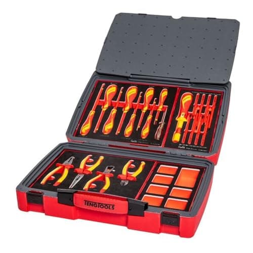Image of Teng Tools 29 Piece 1000 Volt Insulated Slotted, PH, PZ & Torque Screwdriver & Plier Electricians Portable EVA Foam Tool Kit - TC-6TE02