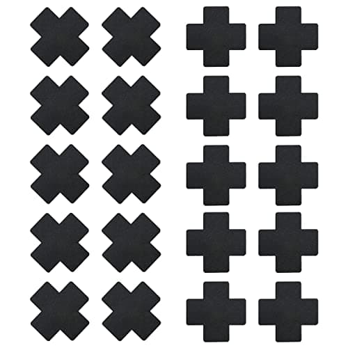 Image of ALLY-MAGIC Nipple Covers, 5 Pairs Disposable Breast Covers Self-adhesive Chest Stickers Sexy Black Cross Shape Pasties Stickers for Women Party Accessory Y7SZXT
