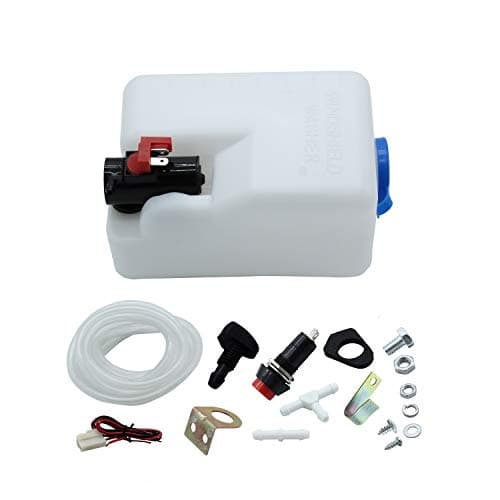 Image of TAKPART 12V Universal Windshield Washer Pump Bottle Tank Kit Windscreen Washer Bottle