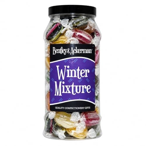 Image of Winter Mixture Sweets - (460g) Original Retro Boiled Winter Mixture Sweets Gift Jar By Bentley & Ackerman's Sweet Shop.