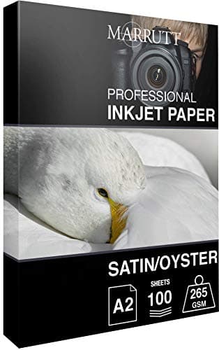 Image of Marrutt 265gsm Pro Photo Satin/Oyster Inkjet Paper: A2-100 Sheets