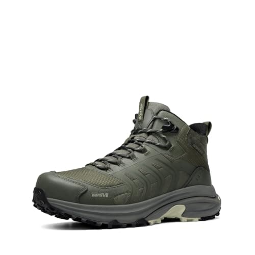 Image of NORTIV 8 Men's Waterproof PRO Hiking Boots Lightweight Outdoor Trekking Camping Climbing Shoes for All Day Comfort Armadillo FieldLite,Size 8,Army Green,SNHB26001M