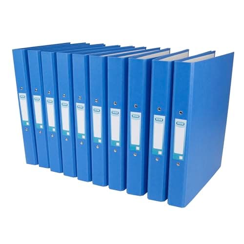 Image of Elba A4 Board 2 O-Ring Binder, 25 mm Capacity, 30 mm Spine - Blue, Pack of 10