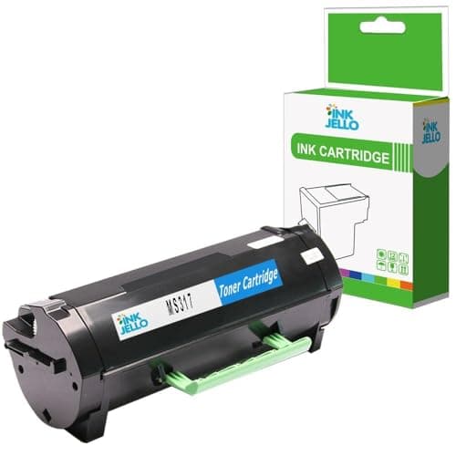 Image of InkJello Toner Cartridge For Printer, Compatibile with Lexmark MS317dn MS417dn MS517dn MS617dn MX317dn MX417de MX517de MX617de (Black, 1-Pack)