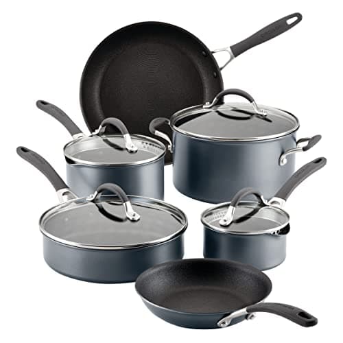 Image of Circulon A1 Series with ScratchDefense Technology Nonstick Induction Cookware/Pots and Pans Set, 10 Piece - Graphite