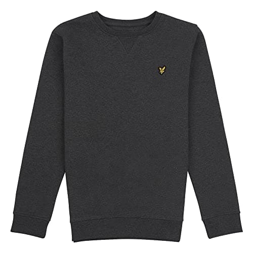 Image of Lyle & Scott Boys Classic Crew Neck Sweatshirt (Charcoal Grey Marl, 8-9 Years) (Charcoal Grey Marl) 8-9 Years