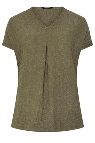 Image of EVANS Curve Green Plisse Pleat Top - Women's - Plus Size Curve