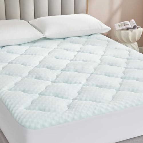 Image of Hansleep Memory Foam Mattress Topper Small Double Bed, Mattress Cover Pad with Extra Deep Pocket, 122x190cm