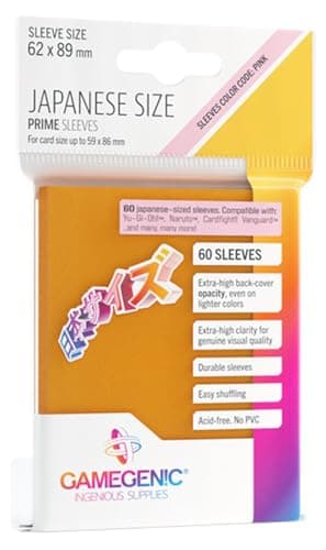 Image of Gamegenic Prime Japanese Sized Sleeves Orange - Multilanguage (Includes Spanish)