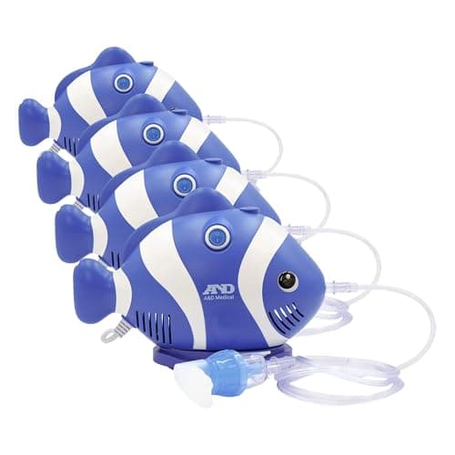 Image of A&D Medical Nebuliser Machine for Children Compressor Nebulizer Compact Inhaler UN-019 with Portable Design and Carry Case (Pack of 4)
