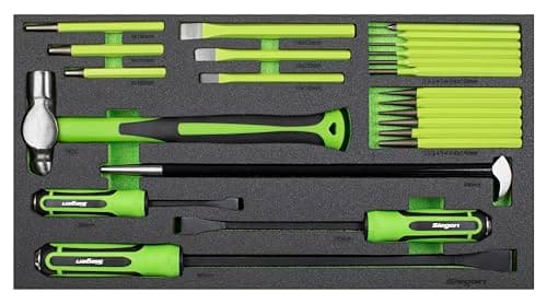 Image of Siegen by Sealey 23pc Pry Bar, Hammer & Punch Set with Tool Tray - S01279