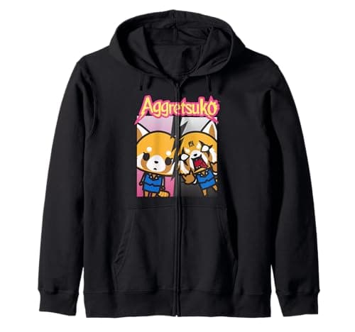 Image of Aggretsuko Interesting Fashion Zip Hoodie