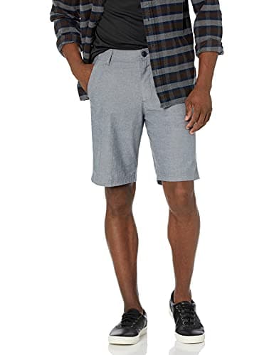 Image of Lee Men's Extreme Motion Flat Front Short, Blue Chambray, 42