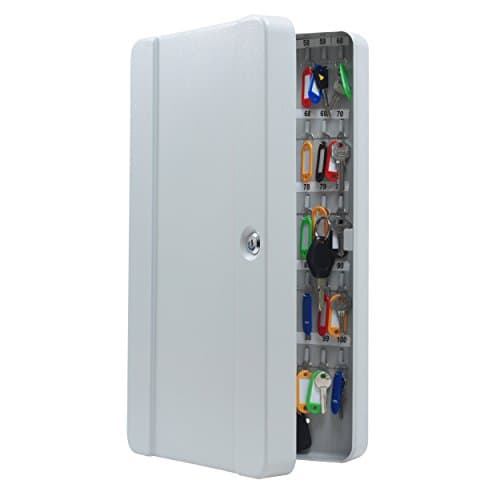 Image of Helix 521110 Key Safe Cabinet 100 Key Capacity in White Internal Office Safety