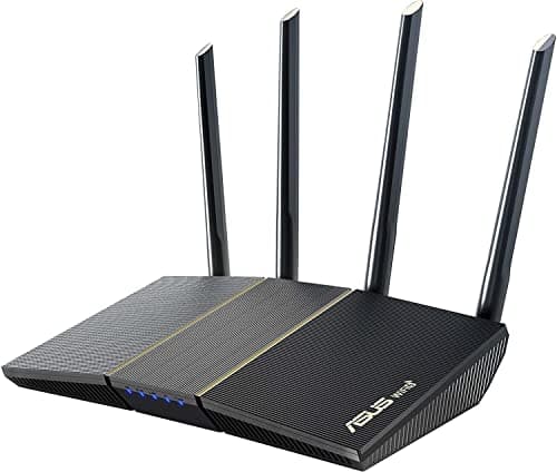 Image of ASUS RT-AX57 (AX3000) Dual Band WiFi 6 Extendable Router, Subscription-free Network Security, Instant Guard, Advanced Parental Controls, Built-in VPN, AiMesh Compatible, Gaming & Streaming, Smart Home