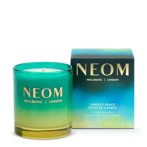 Image of NEOM Perfect Peace 1 Wick Candle | Myrrh, Fir & Lime Peel I Pure Essential Oils I 100% Naturally derived Wax I Hand Finished I Relieve Tension