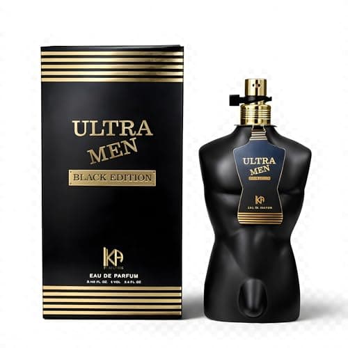 Image of Ultra Men Black Edition Eau de Parfum 100ml – Long Lasting Woody Spicy Fragrance for Men with Musk and Amber Notes, Masculine Evening Scent Gift for Him