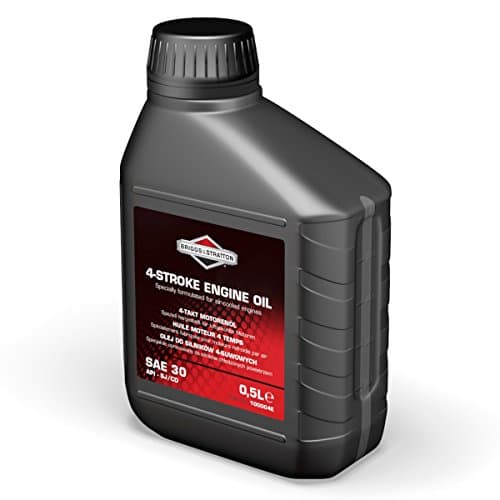 Image of Briggs & Stratton 100004E 4-Stroke Lawn Mower Engine Oil SAE30, 500ml, Black, 0.5 Litre