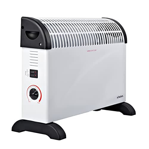 Image of Schallen 2000W Electric Convector Radiator Heater - 3 Heat Settings, Adjustable Thermostat & Overheat Protection (All White)
