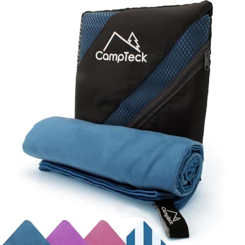Image of CampTeck U5535 Large (180x80cm) Lightweight and Compact Quick Dry Microfiber Travel Towel for Sports, Gym, Beach, Swimming, Yoga, Camping - Blue