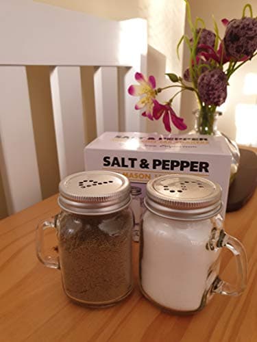 Image of Mason Jar Salt & Pepper Shakers - Set of 2 - Rustic Salt & Pepper Pots