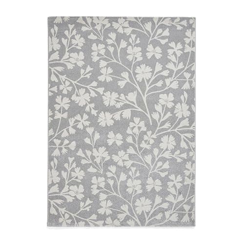Image of Think Rugs Catherine Lansfield Grace Floral Rug, Grey