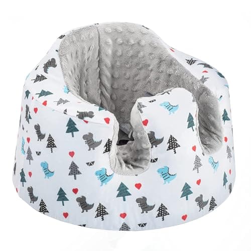 Image of Seat Cover Compatible with Bumbo Seat and Nuby Seat,Floor Seat Cover for Boys and Girls,Removable Breathable Baby Seat Cover,New Designed,Anti-Slip,Seat Not Included (Little Dinosaur Plus Velvet)