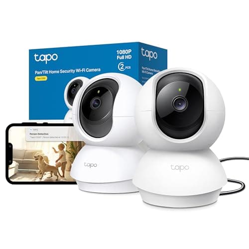 Image of Tapo C200 2-Pack 1080p Pan/Tilt Indoor Camera, Nanny, Motion Detection, Customizable Privacy Mode, Two-Way Talk, Night Vision, Cloud and Local Storage, Works with Alexa and Google