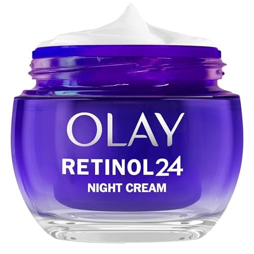 Image of Olay Retinol 24 Night Cream Face Moisturiser - Anti-Aging Skincare with Antioxidant Vitamin E, Overnight Face Cream that Smooths, Renews, and Hydrates, 50ml