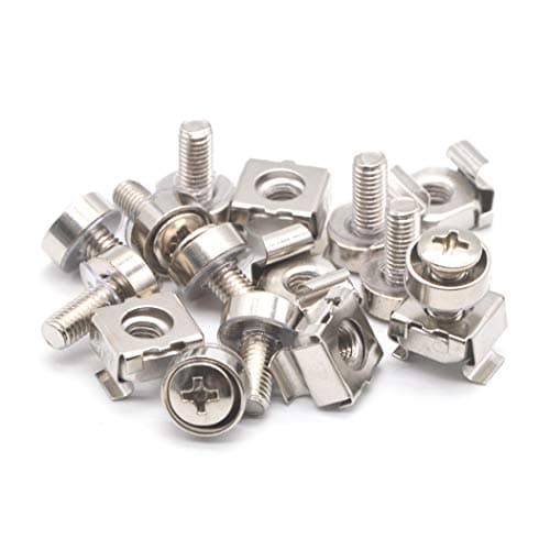 Image of Cage Nuts And Screws M5x16 Carbon Steel Nickel Plated Cage Nut Tool 50 PCS