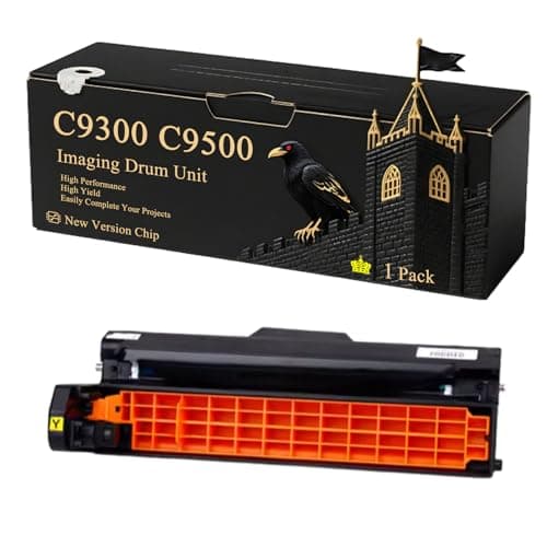 Image of C9300 C9500 Imaging Drum Unit Compatible for Okidata OKI C9300 C9500 Printers, With Chip, 30000 Pages, Vibrant Colours (1 Pack Yellow)