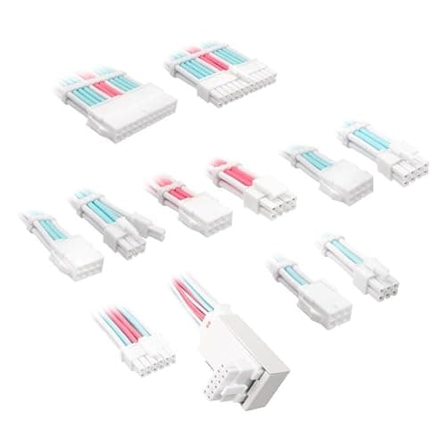 Image of Kolink Core Pro Braided Cable Extension Kit 12V-2x6 Type 2 - Brilliant White/Neo