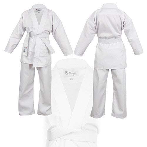 Image of NORMAN Karate Gi for Kids Children's Perfect for Training and Sparring karate suit Judo Suits for Kids White (UK, Numeric, 140, Regular)