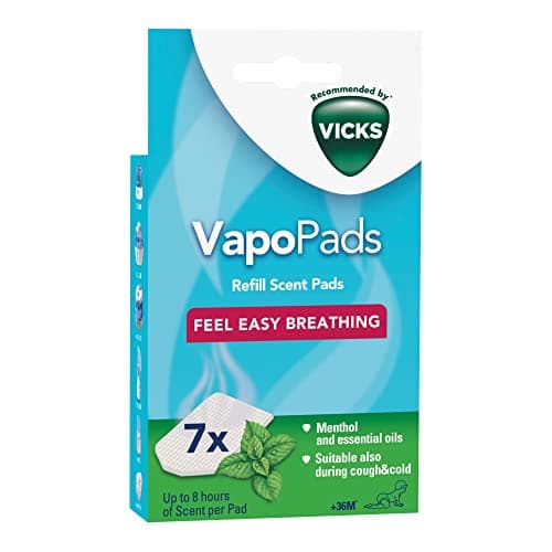 Image of Vicks VapoPads Menthol - Scented Pads with Essential Oils - Pack of 1 - Compatible with our Humidifiers, Inhalers & Diffusers - Suitable for Colds and Congestion - Releases Soothing Vapours - VH7