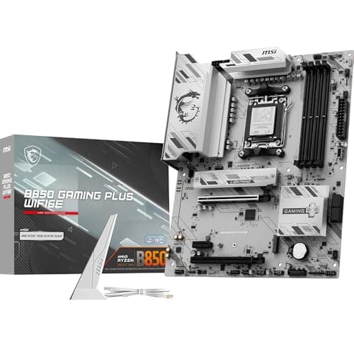 Image of MSI B850 Gaming Plus WIFI6E Motherboard, ATX - Supports AMD Ryzen 9000/8000/7000 Processors, AM5 - DDR5 Memory Boost 8200+ MT/s (OC), PCIe 4.0 x16, M.2 Gen5, Wi-Fi 6E, 2.5G LAN