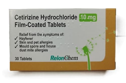 Image of Hayfever Allergy Relief Cetirizine 10mg 30 Tablets